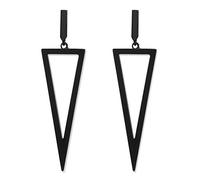 LILIE&WHITE Women’s Black Triangle Drop Earrings Modern Geometric Design Hypoallergenic Fade-Resistant Lightweight Jewellery Gift