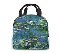 Lilies Claude Monet Water Lilies Kids Lunch Bag Women Insulated Lunchbox Reusable Lunchboxes Cooler Tote Box Thermal Lunchbag for School Work