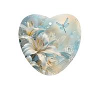 Lilies Flowers Dragonfly Car Air Freshener Decorative Hanging Aromatherapy Tablets for Car Trucks Love form