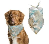 Lilies Flowers Dragonfly Dog Bandana Adjustable Pet Scarf Bib Cute Triangle Handkerchief for Dogs Cats Gifts