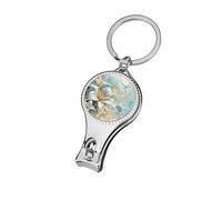 Lilies Flowers Dragonfly Nail Clipper for Men Women Portable Metal Nail Cutter with Nail File