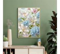 Lilies Jigsaw Puzzles for Adults 700 Pieces, Adult jigsaw Puzzle 700 pieces Hydrangeas, Challenging Brainteaser with Alphabet Backing, Eco-friendly Dust-Free, Home Wall Decor Gift