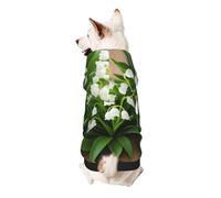 Lilies of The Valley Small Dog Hoodie Cute Printed Pet Sweater with Hood for Small Breed Dogs, Lightweight Comfortable