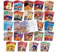 Liliful 144 Pcs Circus Themed Coloring Book Bulk Fun Carnival & Performance Design Coloring Books, Ideal for Party Favors, Goodie Bag Fillers & Kids' Activity Gifts