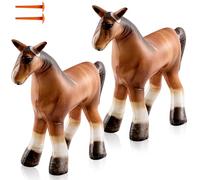 Liliful 2 Pcs 38 Inch Large Inflatable Horse Blow up Farm Animals Western Birthday Party Decorations Decorative Inflatable Animals Gifts for Farm Birthday Pool Indoor Outdoor Party Supplies
