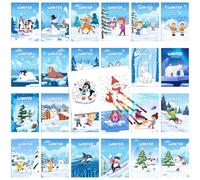 Liliful 24 Pcs Flower Coloring Book Bulk for Adult Kids DIY Art Stress Relief Drawing Book with Patterns for Adults, Party Favors, Goodie Bag Filler and Holiday Gifts (Winter)