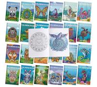 Liliful 24 pcs Undersea Mandala Coloring Book Bulk Intricate Marine Life & Mandala Design Coloring Books, Ideal for Party Favors, Goodie Bag Fillers & Creative Gifts