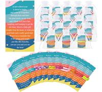 Liliful 30 Set Back to School Bracelets Neon Friendship Bracelets Adjustable Rope Woven Bracelets Quotes Greeting Cards Bags for Students First Day of School Classroom Gifts from Teachers