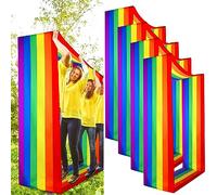Liliful 4 Pcs Team Building Games Group Learning Activity Playing Run Mat Colorful Carnival Field Day Mat for Boys Girls Adults Indoor Outdoor Race Games Office Backyard Party