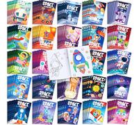 Liliful Coloring Book Bulk for Adult Kids DIY Art Stress Relief Drawing Book with Patterns for Adults, Party Favors, Goodie Bag Filler and Holiday Gifts(144 Pcs,Space)