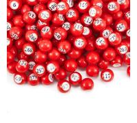 Liliful Raffle Bingo Ball Set - Numbered with Easy Read Window, Mini Plastic Balls for Game Night, and Large Group Activities, Red(300pcs,1-300)