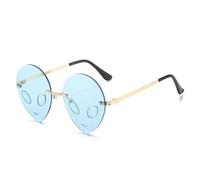 Lilihuimaoyi Alien Full Frame Sun Protection Eyewear, PC and Metal Construction | Halloween Costume Wear | Party-Goer Accessory | Non-Polarized Lens, color to 1, Blue