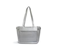 Lilihuimaoyi Display Shoulder Tote Bag with Zipper | Polyester - Vertical Square Shape - Metal - Double Shoulder Strap - Interlayer Zipper Pocket - For Accessories - For Shopping