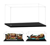 LILIKAKA Display Case for Lego 21319 Friends Central Perk or 21366 Floating Sea Otters, 13.4x9.8x5.9inches (34x25x15cm), Protect Your Collectibles from Dust with a Clear Showcase