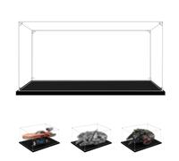 LILIKAKA Display Case for Lego 75257 Millennium Falcon, 75389 Dark Falcon or 75341 Luke Skywalker’s Landspeeder, 19.68x14.17x7.87inches (50x36x20cm)