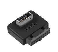 Lilila-ree USB 3.2 Gen 1 to Gen 2 Header Adapter, type Key-A to USB 3.0 20 Pin Header Converter for C Motherboard (Reverse Type), Black