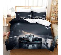 LILIlaobiao 3D Formula racing Print Duvet Cover Set Breathable Grand Prix Racing Bedding Set, Fashionable Quilt Cover Set for Kids & Adults Decoration Kids Comforter Cover Double(200x200cm)