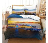 LILIlaobiao 3D Luxury Cruise Ship Duvet Cover With Hidden Zipper, Ocean Liner Quilt Cover with Pillowcases, Luxury Cruise Ship Bedding Set Soft Microfiber for Kids Adults Double（200x200cm）