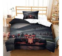 LILIlaobiao 3D Print Ferrariii Duvet Cover for Kids & Adults, Hypoallergenic Formula racing Bedding Set Microfiber Single（135x200cm） Comforter Cover, Skin-friendly Quilt Cover with Zipper