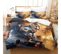 LILIlaobiao 3D Printed Grand Prix Racing BullRacing Duvet Cover Comfortable Quilt Cover Set Microfiber Formula racing Pattern Bedding Set Full Size for for Kids & Adults Breathable King（220x240cm）
