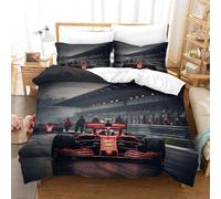 LILIlaobiao 3D Printed Pattern Ferrariii Duvet Cover Set Breathable Formula racing Bedding Set Comfortable Comforter Cover for Kids & Adults Washable Quilt Cover Set King（220x240cm）
