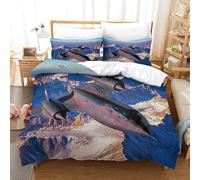 LILIlaobiao 3D SR-71 Blackbird Duvet Cover With Hidden Zipper, Bomber Quilt Cover with Pillowcases, SR-71 Blackbird Bedding Set Soft Microfiber for Kids Adults King（220x240cm）