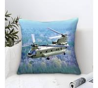 LILIlaobiao Cushion Covers Chinook, Square Pillow Cover 40x40cm with Military Helicopter Pattern Home Decorations Cushions for Livingroom Couch Sofa Decor Throw Pillow Case