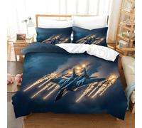 LILIlaobiao F18 Fighter Jet Bedding Set with Zipper Comforter Cover 3D Printed Warplane Quilt Cover with Pillowcase Duvet Cover Microfiber for Childrens And Adults Double（200x200cm）