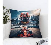 LILIlaobiao Ferrarii Racing Microfiber Cushion Cover 45x45cm, Formulaone Decorative Square Throw Pillow Case for Couch Livingroom Sofa Bed