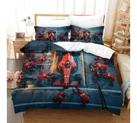 LILIlaobiao Ferrariii Bedding Set with Zipper Comforter Cover 3D Printed Formula racing Quilt Cover with Pillowcase Duvet Cover Microfiber for Childrens And Adults Double（200x200cm）