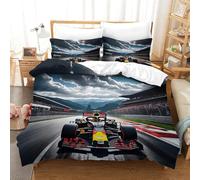 LILIlaobiao Grand Prix Racing BullRacing Duvet Cover Set Soft Microfiber Bedding Set Breathable Formula racing Quilt Cover with Hidden Zipper Closure,3D Printed Comforter Cover Double（200x200cm）