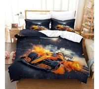 LILIlaobiao Grand Prix Racing Lovingly Bed Linen Set Hidden Zipper Formula racing Duvet Cover Set with Pillowcases Quilt Cover Set Soft Microfiber Comforter Cover Kids & Adults Double（200x200cm）