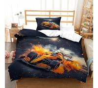 LILIlaobiao Grand Prix Racing Warmth to Sleep Comforter Cover Hidden Zipper Formula racing Duvet Cover Set with Pillowcases Bedding Set Soft Microfiber Luxury Quilt Cover Set Single（135x200cm）