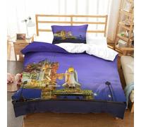 LILIlaobiao Space Shuttle Bedding Set with Hidden Zipper, The Discovery Shuttle Duvet Cover Set with Pillowcases, Soft Microfiber Luxury Quilt Cover Set Single（135x200cm）