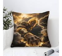 LILIlaobiao SunWuKong Cushion Covers 45x45cm, The Monkey King Throw Pillow Covers Microfiber Square Accent Pillow for Living Room Bedroom Sofa Couch Bed Decorative Pillowcases