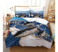 LILIlaobiao Warmth SR-71 Blackbird Quilt Cover Set King（220x240cm）, Light Duvet Cover with Pillowcases Bomber Bedding Set Soft Microfiber Comforter for Kids Adults