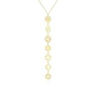 LILILEIDY Gold Long Necklaces for Women Trendy - Chakra Necklace Yoga Dainty Trendy Y Necklace Prom Birthday Women (Gold Chakra Necklace1)