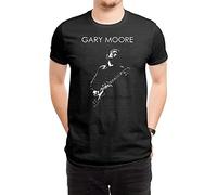 LILILOV Men's T Shirts Gary Moore Poster Black