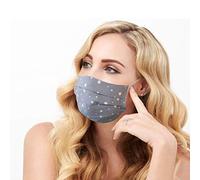 Lilind 2 Pack Face Masks, Comfortable Gift, Handmade in UK, Breathable Soft Cloth, Reusable and Washable Covering, 100% Cotton, 2x Gray Stars