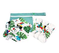 Lilind® 6 Pack Organic Cloth Pads 24cm Regular Reusable Menstrual Sanitary Napkins Complete Set Zero Waste 100% Cotton, Parrots