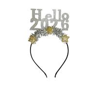 Lilinzhi 2026 New Year Party Celebration Hairband With Glitters Star Decoration Garlands Hairhoop For Adult Kids Festival Event Festival Hair Accessories For New Year Eve