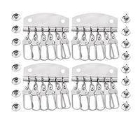 Lilinzhi 4Pcs 4-6 Hooks Clasp Clip Keychain Keyring Row Organizers Leathercraft Wallet Bag Handbag Purse Leathers Bag Accessories Keychain Making Supplies