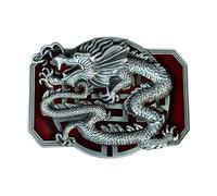 Lilinzhi Chinese Metal Relief Dragon Pattern Belt Buckle Delicate Belt Buckle Waistband Accessories Rock Metal Clasp Western Replacement For Men Cowboy