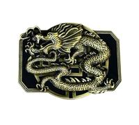 Lilinzhi Chinese Metal Relief Dragon Pattern Belt Buckle Delicate Belt Buckle Waistband Accessories Rock Metal Clasp Western Replacement For Men Cowboy