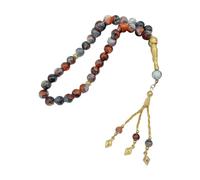 Lilinzhi Devout Glass Prayer Beads 33 Bead Black Tasbih for Daily and Prayer Jewelry Hand Chain