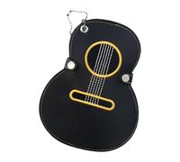 Lilinzhi Embroidered Guitar Pick Case Practical PU Leather Bag Fashionable Plectrum Storage Container for Music Enthusiasts Fashionable Pick Case