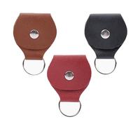 Lilinzhi Guitar Pick Holder Case Soft Organizers Portable Container PU Texture Keychain Pick Holder