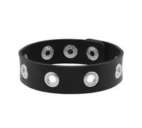Lilinzhi Handmade Leather Gothic Wrist Accessory Stylish Daily Wear Texture Present For Man PU Punk