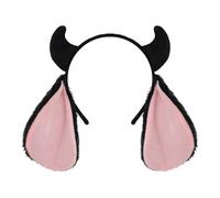 Lilinzhi Plush Sheep Horn Headband Gray White Furry Ears Costume Accessory For Parties & Cosplay Short Plush Sheep Horns Performances
