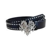 Lilinzhi Shining Love Heart Buckle Waist Belt For Jeans Pants Eye Catching Belt For Women Girl All Matching Waistbelt Daily Use Adjustable Pu Leather Women And Men